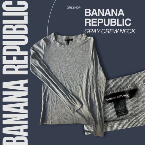 Banana Republic Gray Crew Neck Sweater Women’s Size S - Picture 1 of 4